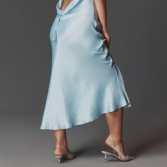 Anthropologie Conditions Apply Reidun Halter Cowl-Neck Midi Dress - Picture 10 of 14